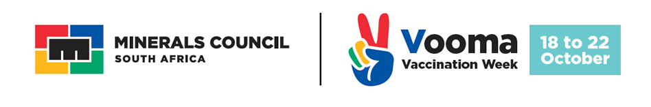 Minerals Council South Africa and Vooma Vaccination Week [logos]
